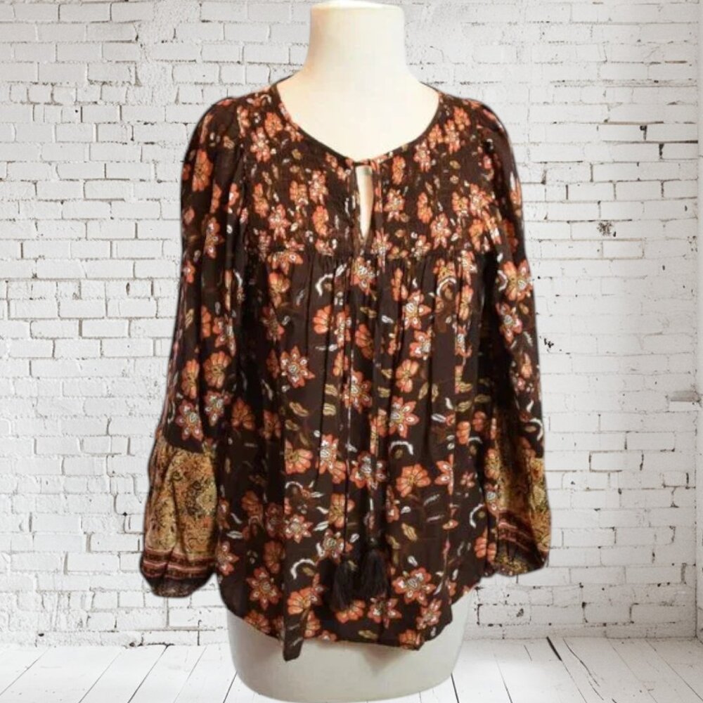 NWT Grace + Karma Boho Woven Blouse